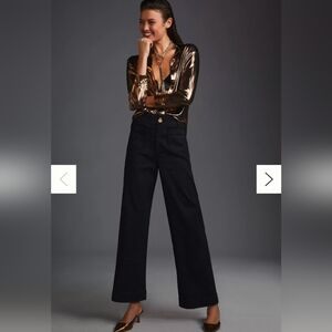 NWT Colette Cropped Wide-Leg Jeans by Maeve: Sparkle Denim Edition 26